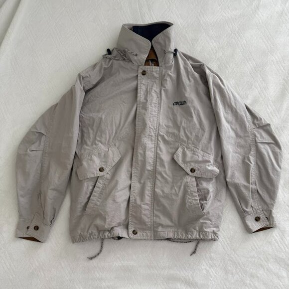 VINTAGE 1990's Swingerster Jacket Men's SZ M CROWN Beige Pockets - Picture 1 of 16